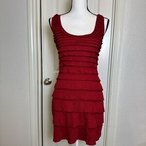 Max Studio Crimson Textured Top